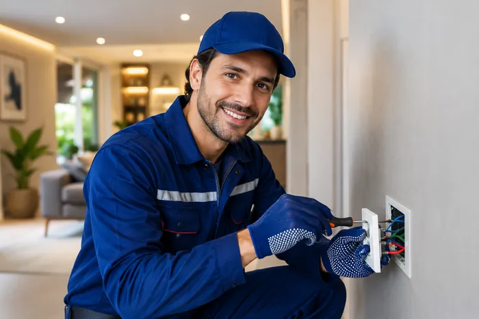 Profissional realizando atendimento técnico